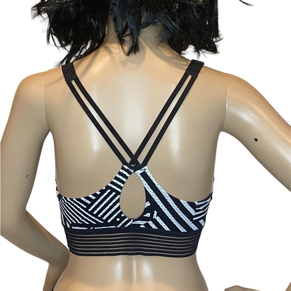 Victoria Sport Medium Impact Athletic Workout Sports Bra Striped Size 34C EUC - Picture 5 of 6